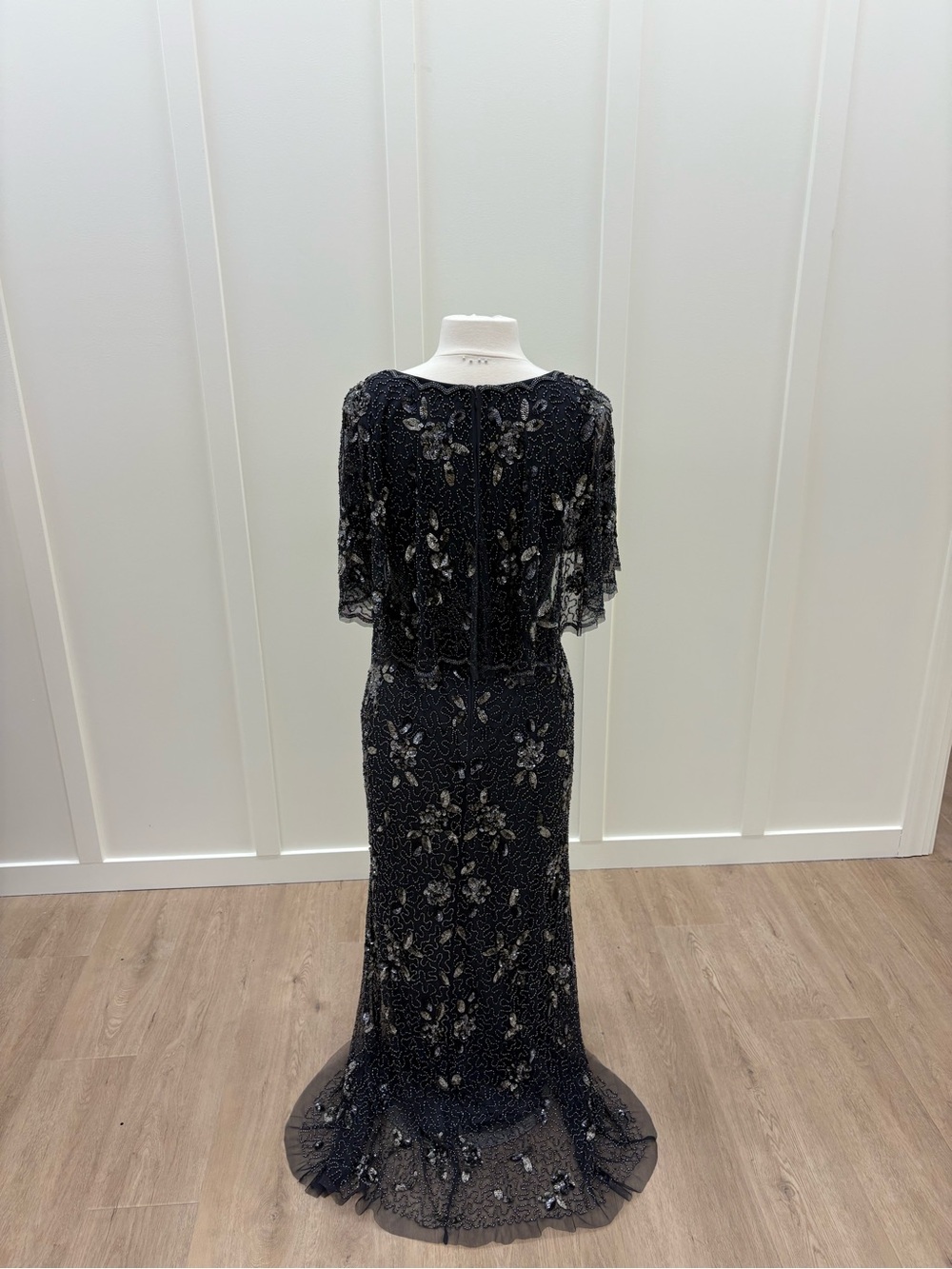 Adrianna Papell Embellished V-Neck Evening Gown - Picture 4 of 4